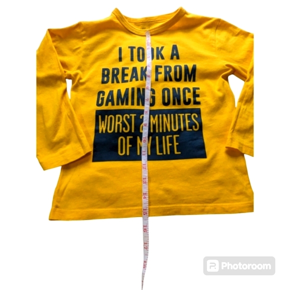 Boys Gaming Humor Graphic T-Shirt, Size XS TP 4. Yellow - Picture 4 of 8